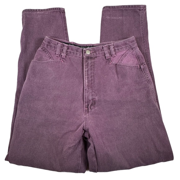 Wrangler Denim - Wrangler Silverlake 90s western Pink purple Denim jean high rise‎ bareback mom